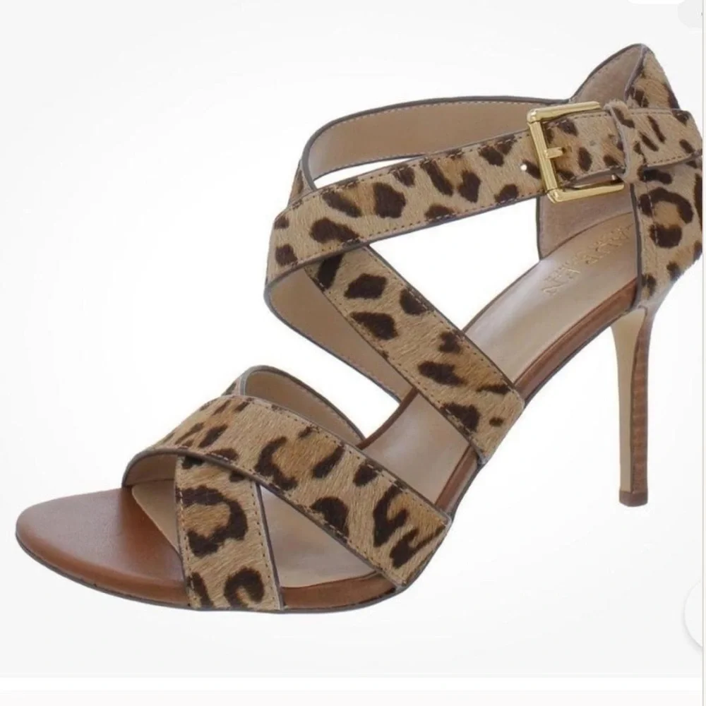 NWT Ralph Lauren Womens Gisella‎ Calf Hair Dressy Open Toe Pumps 9.5